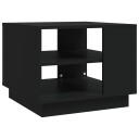 vidaXL Salongbord svart 55x55x43 cm sponplate