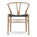 Carl Hansen & Søn CH24 Y-Stol Bøk / Snøre Svart oljet