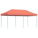  Sammenleggbart partytelt pop-up terrakotta 580x292x315 cm 4004941