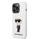 Karl Lagerfeld iPhone 14 Pro Hardcase Ikonik Hvit Silikon