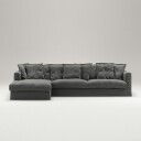 Decotique Le Grand Air 3 Seter Sofa Lin Divan Venstre Carbon Dust