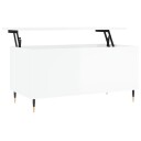  Salongbord høyglans hvit 90x44,5x45 cm konstruert tre 8721012112773
