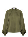 Filippa K Stand Collar Blouse   Green   42