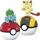 MEGA Pokémon Pokeball Byggesett 60 Deler Bulbasaur & Meowth