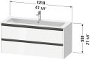 Duravit Ketho.2 Servantskap 2 Skuffer 1210x480 mm Hvit Matt