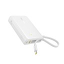 Baseus Picogo 10000mAh 45W Strømbank med USB-C Kabel Hvit