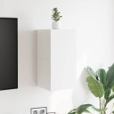 vidaXL Vegghengte TV-benker 2 stk hvit 30,5x30x30 cm