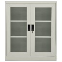 vidaXL Kontorskap 90x40x105 cm stål lysegrå