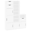  Sideskap 5 stk ODDA hvit 40x24x79 cm heltre furu