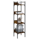  Bokhylle 4 etasjer svart 35x30x138,5 cm konstruert tre 8721012339019