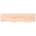 vidaXL Vegghylle 80x20x2 cm ubehandlet heltre eik
