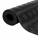 vidaXL Gulv Matte Svart 1,5 x 4 m Gummi