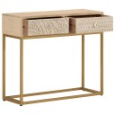  Konsollbord 90x30x76 cm heltre mango og jern