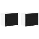  Kjøkkenskap 2 pcs Svart 50 x 31 x 40 cm Konstruert tre