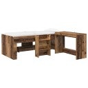 Barneseng med skrivebord Gammelt tre 75 x 190 cm Konstruert tre