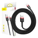Baseus Cafule USB A til Lightning Kabel 1,5A 2m Sort/Rød