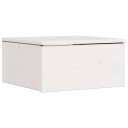  Vegghengt nattebord Hvit 37 x 35 x 18.5 cm Massiv furu tre