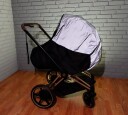 BabyDan SuperSafe Regntrekk til Barnevogn - Svart - 80 cm Reflekterende