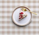 Södahl Gingham akrylduk med antiskli beige pr meter