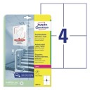 Avery antimikrobielle etiketter permanente hvite 105 x 148 modell L8003-10