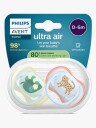 Philips Avent Ultra Air-smokk 0-6 m 2-pakning blå/lysegrønn