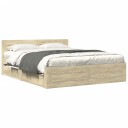  Sengeramme med hodegavl sonoma eik 160x200 cm konstruert tre 8721102855542