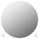 vidaXL Veggspeil 2 stk 70 cm rundt glass