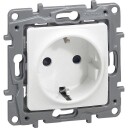 Legrand Niloé Schuko Stikkontakt 2-polet+J (10A) Hvit
