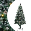  Kunstig juletre med 150 LED grønn 150 cm PVC og Stål og Plast