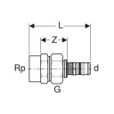 Geberit Mepla Union med Innvendige Gjenger 20mmx1/2"X15mm
