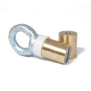SuperMagneter Pottemagnet Ø 20 X 25 I Messinghus   Rustfri   M6 Gjenge