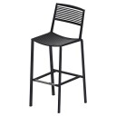 Fast Easy barkrakk 77 cm Svart aluminium med fotstøtte i rustfritt stål