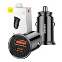 Baseus 30W Hurtiglader med 2 Utganger USB-A og USB-C - Svart Mobillader