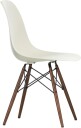 Vitra - Eames Plastic Chair Dsw 11 Pebble Dark Maple Spisestoler Charles & Ray Hvit Metall/tre/plast