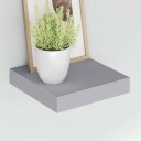 vidaXL Flytende vegghyller 2 stk gr? 23x23,5x3,8 cm MDF