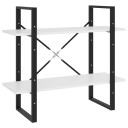 vidaXL Bokhylle 2 niv?er hvit 80x30x70 cm sponplate