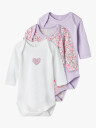 Name It Body 3 Pack Long Sleeve Lilac Petit Flower Lilla 50