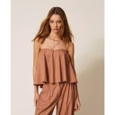 Twinset Dame Topper Brun M,