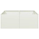 vidaXL Plantekasse hvit 80x80x30 cm stål