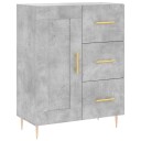 vidaXL Skjenk betonggrå 69,5x34x90 cm konstruert tre
