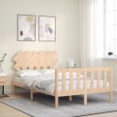 vidaXL Sengeramme med hodegavl 4FT6 double heltre 8720845986117