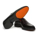 Santoni Easy Penny Loafer Black Calf