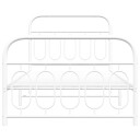  Sengeramme i metall med hode- og fotgavl hvit 107x203 cm 8721102646508