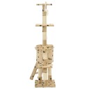 Vidaxl Kloretre Med Klorestolper I Sisal 138 cm Poteavtrykk Beige