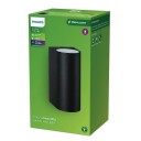 Philips Nightingale Up-/downlight (2xGU10-sockel) IP44 Aluminium Svart
