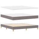  Sengebunnseng med madrass Taupe 180x200 cm Stoff