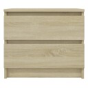 vidaXL Nattbord sonoma eik 50x39x43,5 cm sponplate
