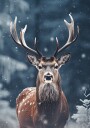 Majestic Winter Deer Plakat Plakat / 30x40cm