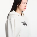 VANS Oval Logo Relaxed Pullover   White   XS