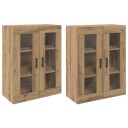  Vegghengte skap 2 pcs artisan eik 69,5 x 34 x 90 cm